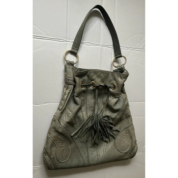 Bulga Leather Hobo Purse Handbag - Picture 1 of 12
